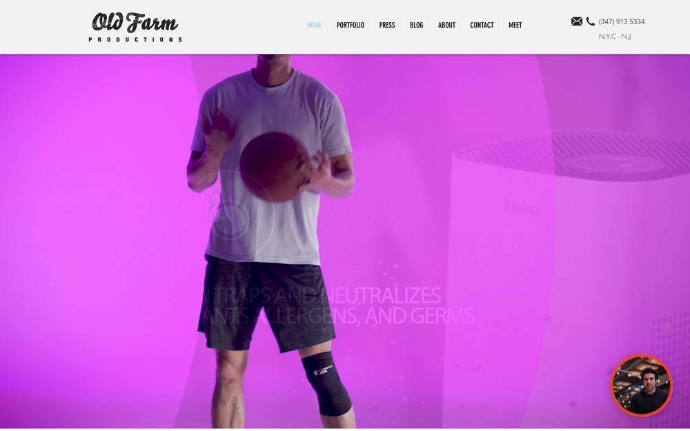 Old Farm Productions website preview