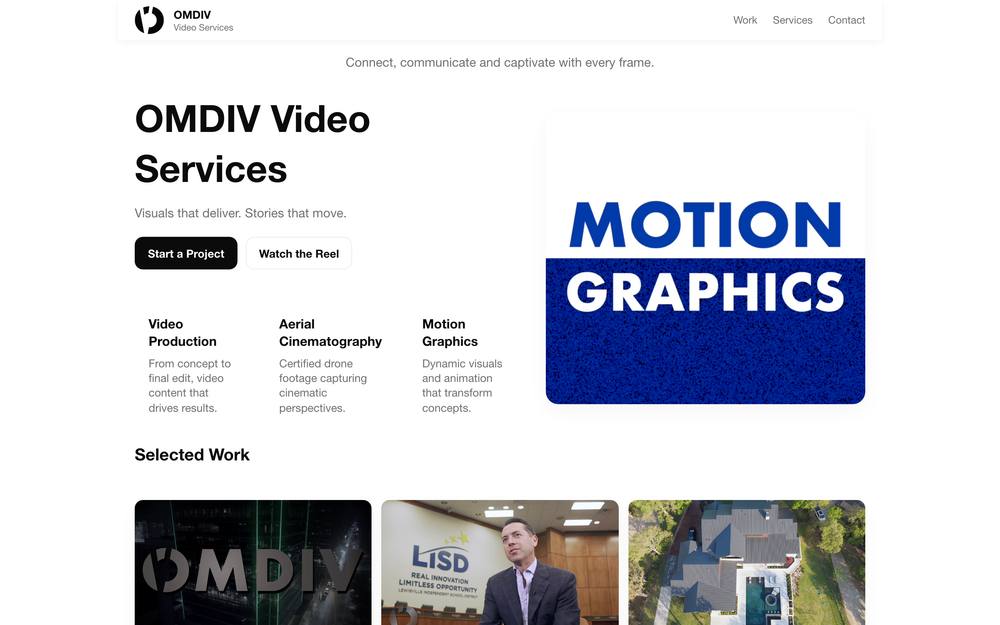 OMDIV website preview