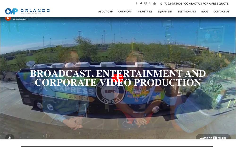 Orlando Video Productions (OVP Crews) website preview