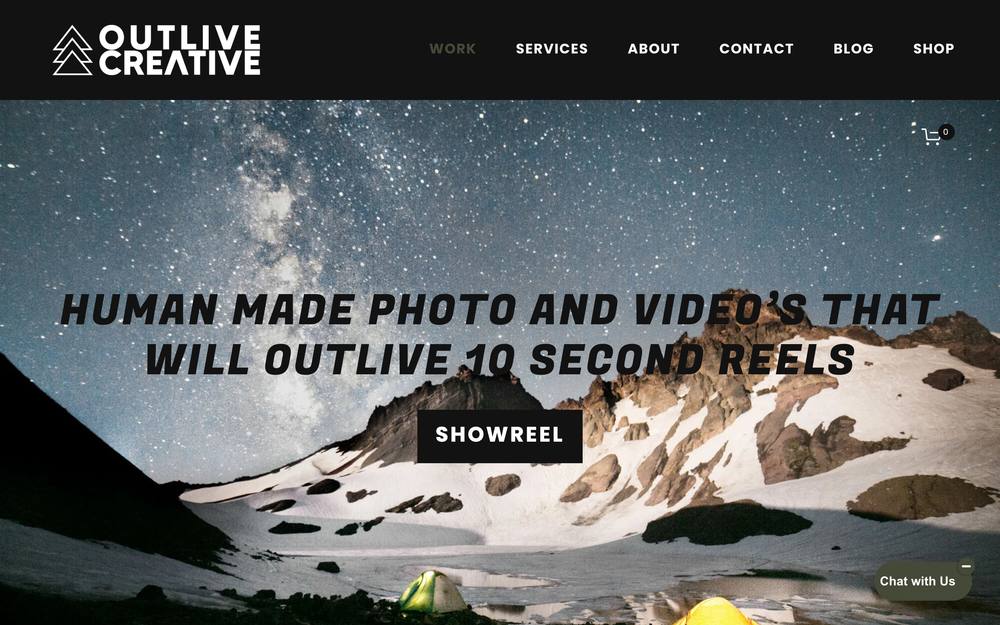 Outlive Creative website preview