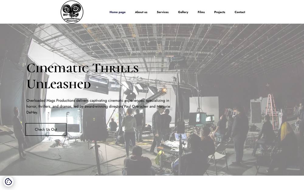 Overloaded Mags Productions website preview