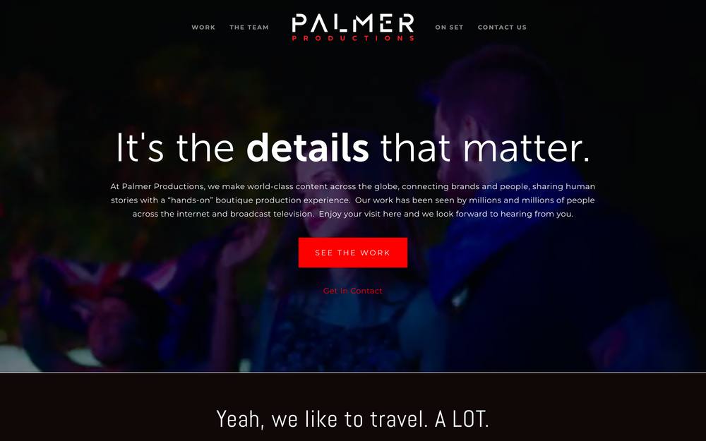 Palmer Productions,Inc. website preview