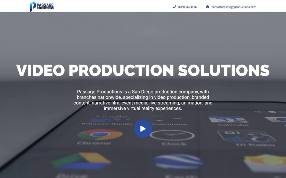 Passage Productions website preview