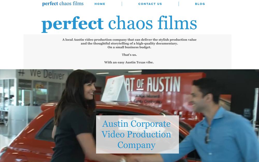 Perfect Chaos Films website preview