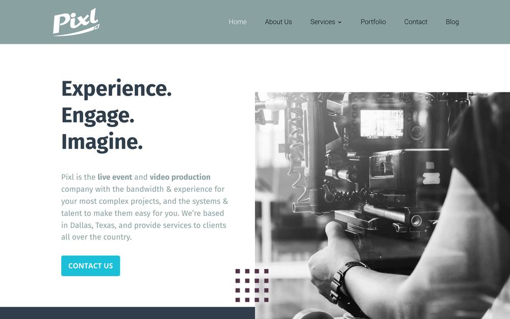 Pixl Production website preview