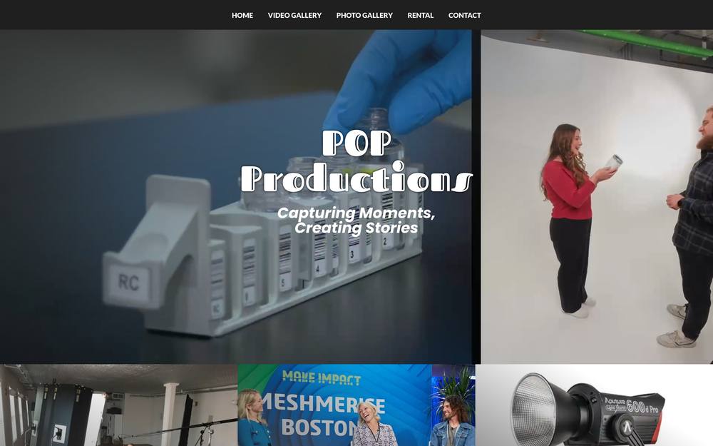 POP Productions website preview