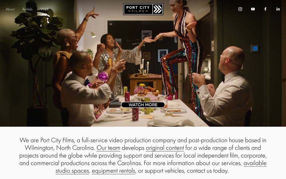 Port City Films | Production Company & Post House website preview