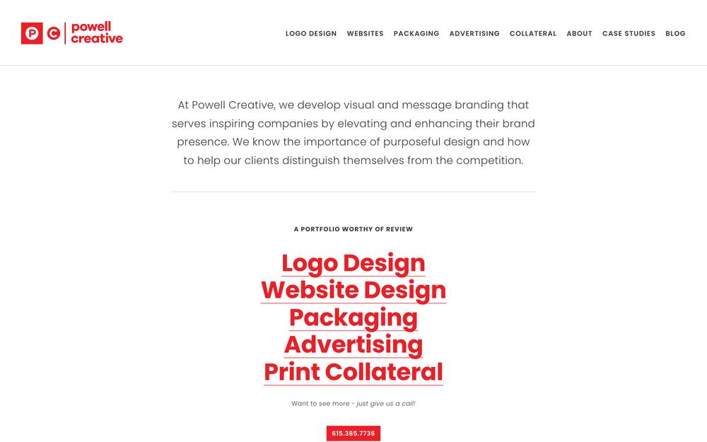 Powell Creative, LLC website preview