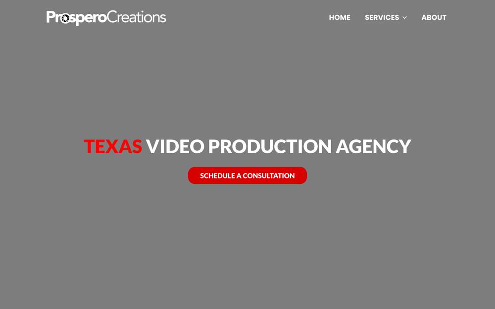 Prospero Creations website preview