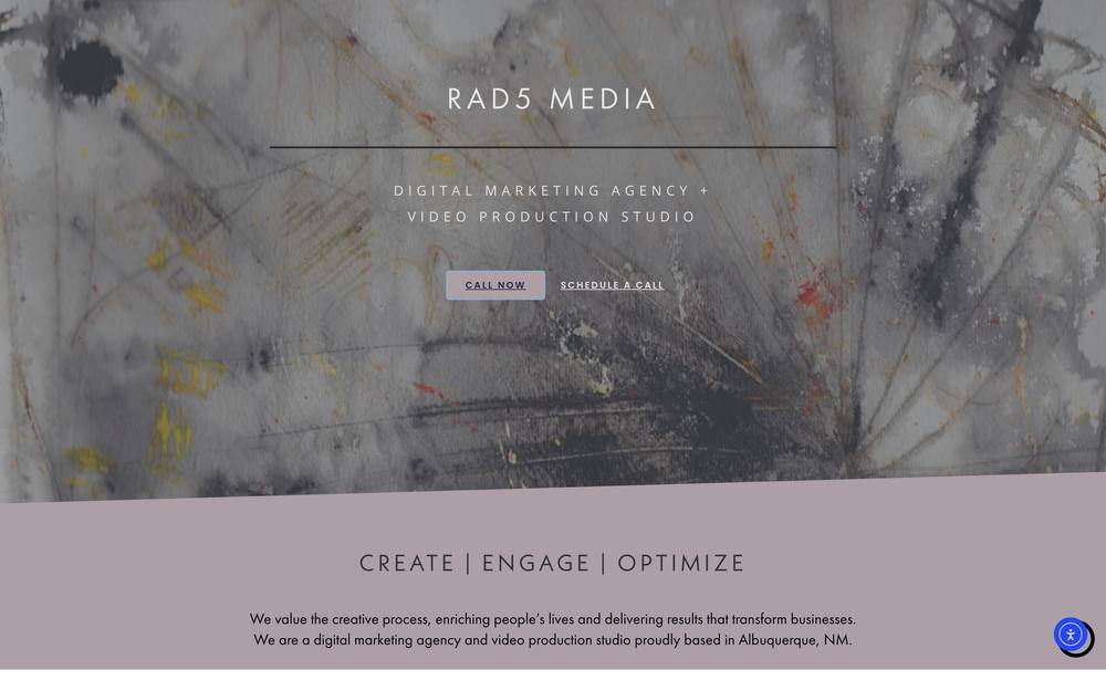 Rad5 Media website preview