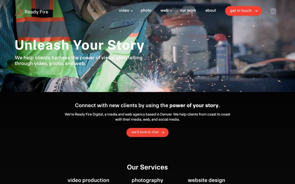Ready Fire Digital website preview