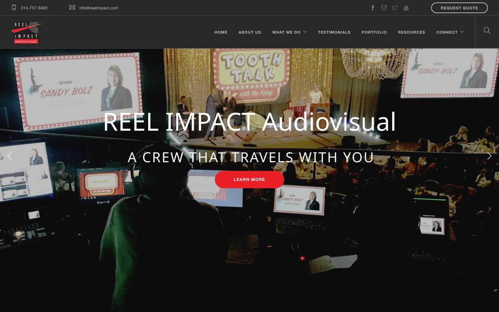 REEL IMPACT Audiovisual website preview