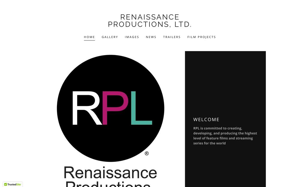 Renaissance Productions, Ltd. website preview
