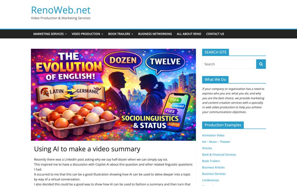 Reno Lovison Marketing and AuthorsBroadCast.com website preview
