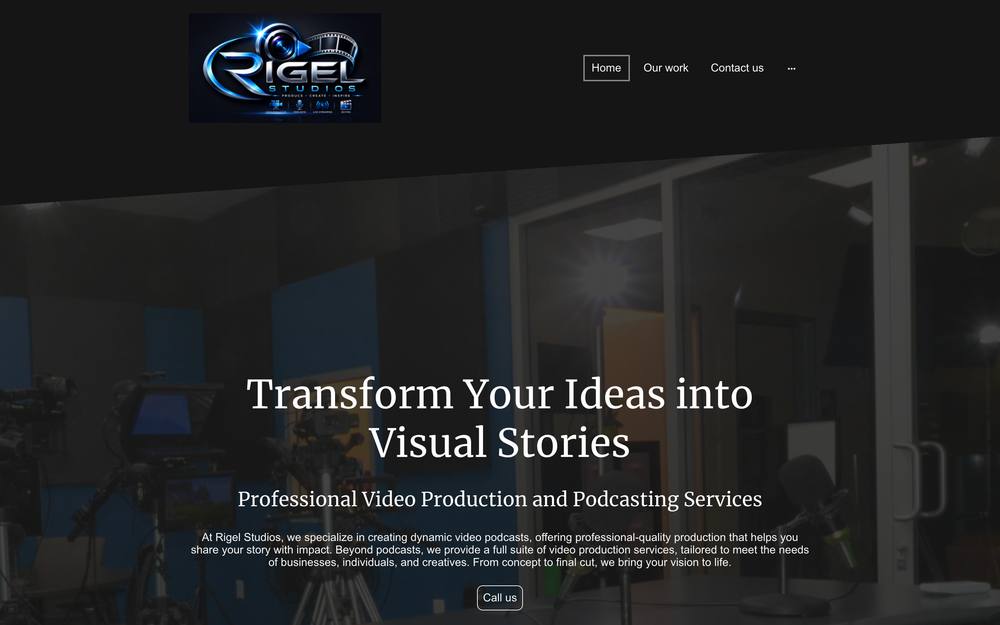 Rigel Studios website preview