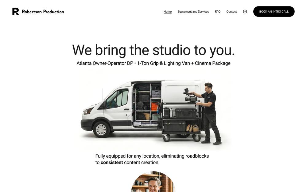 Robertson Production Atlanta website preview