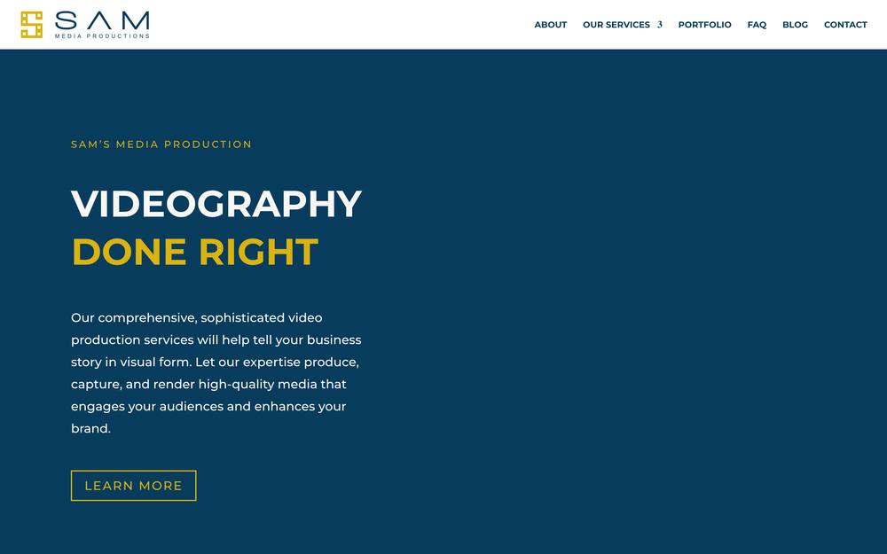 Sam Media Productions website preview