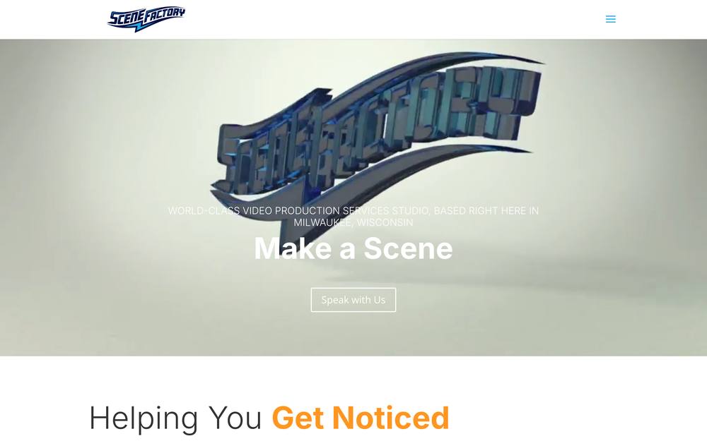 Scene Factory website preview