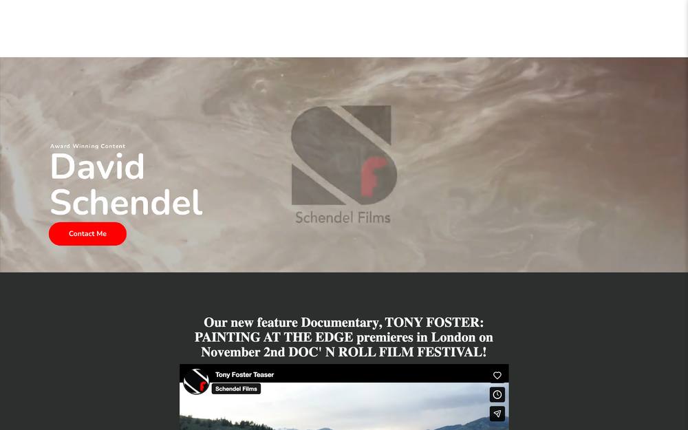 Schendel Films website preview