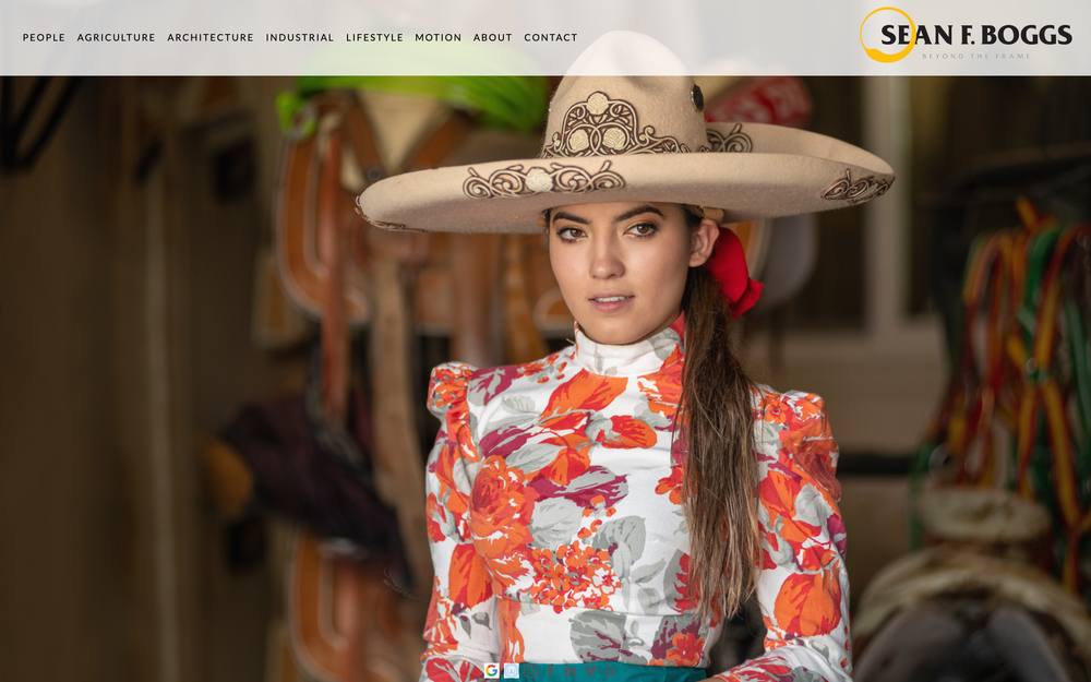 Sean F Boggs Photographer / Filmmaker website preview