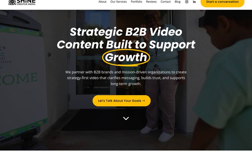 Shine Creative Media website preview