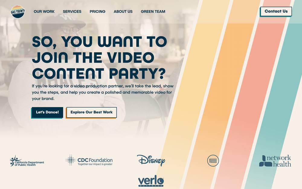 Ski Team Video Agency website preview