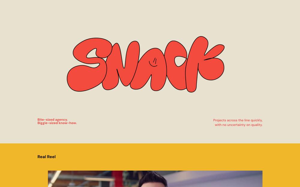 Snack Creative website preview