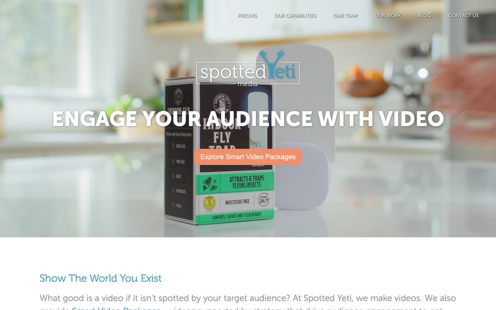 Spotted Yeti Media website preview