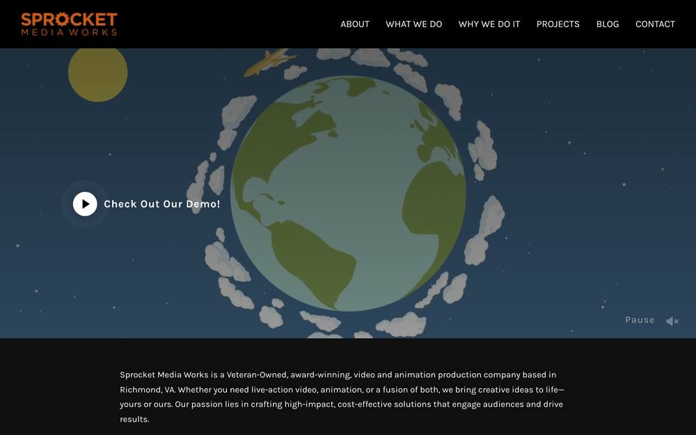 Sprocket Media Works website preview