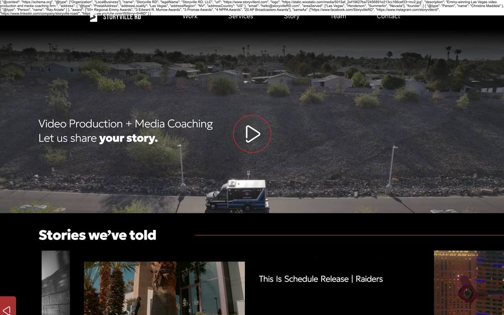 Storyville RD website preview