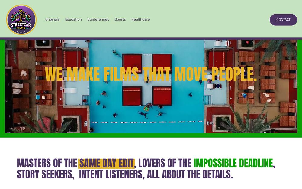 Streetcar Entertainment website preview