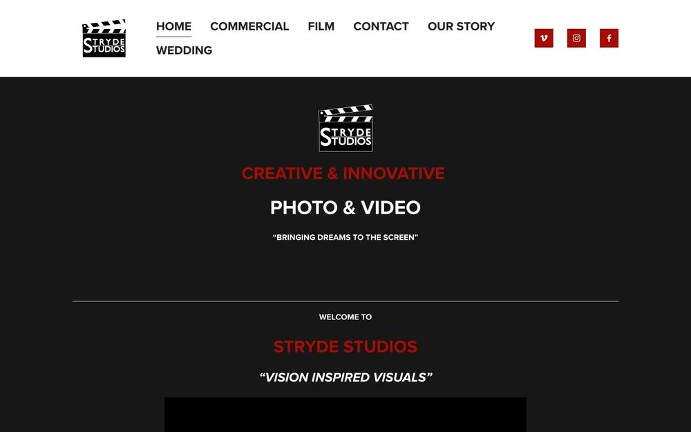Stryde Studios website preview