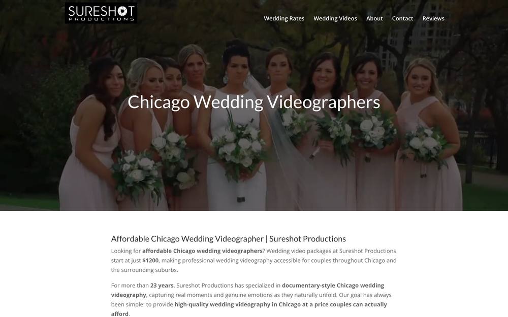 Sureshot Productions website preview