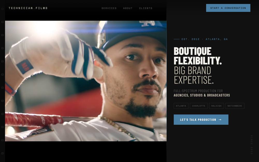 Technician Films website preview