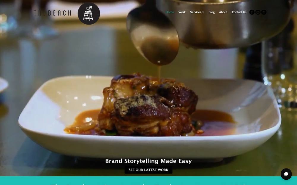 The Beach - A Video Production Agency website preview