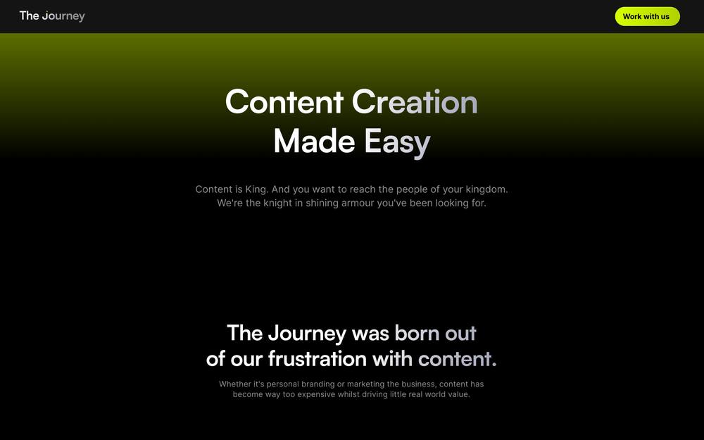 The Journey website preview