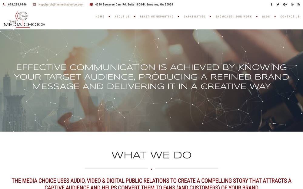 The Media Choice website preview