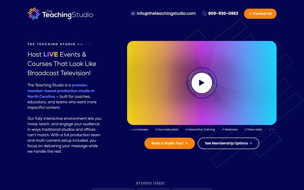 The Teaching Studio website preview