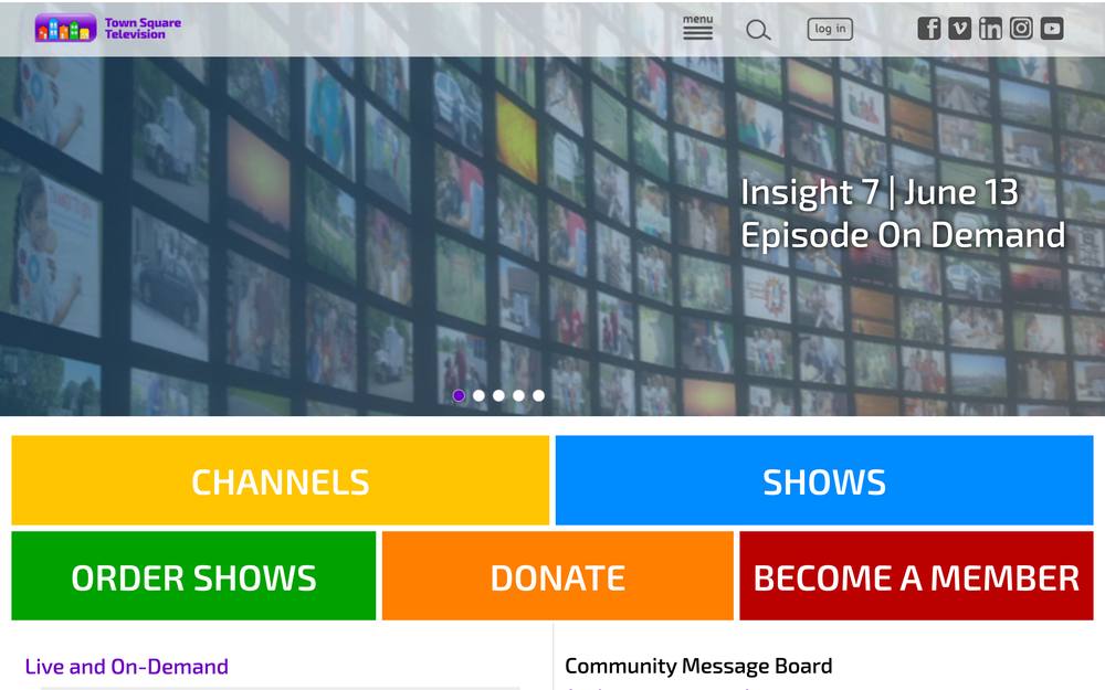 Town Square Television website preview