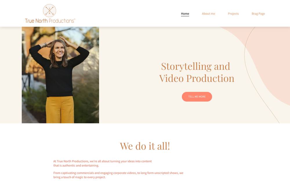 True North Productions website preview