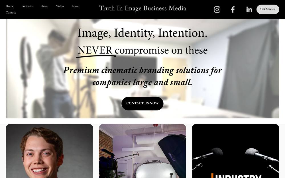 Truth In Image Business Media website preview