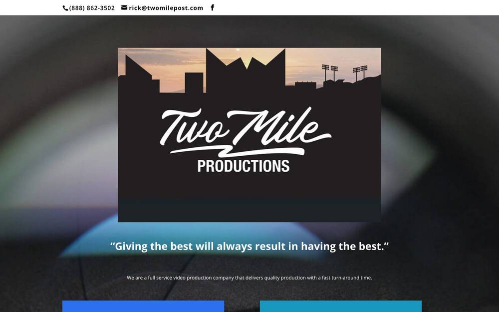 Two Mile Post Productions website preview