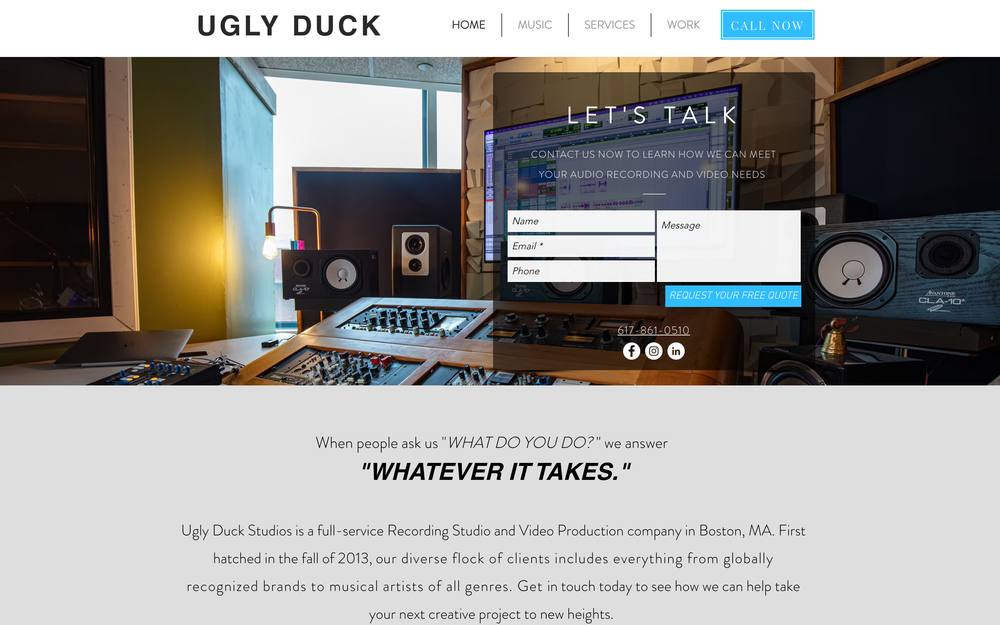Ugly Duck Studios website preview