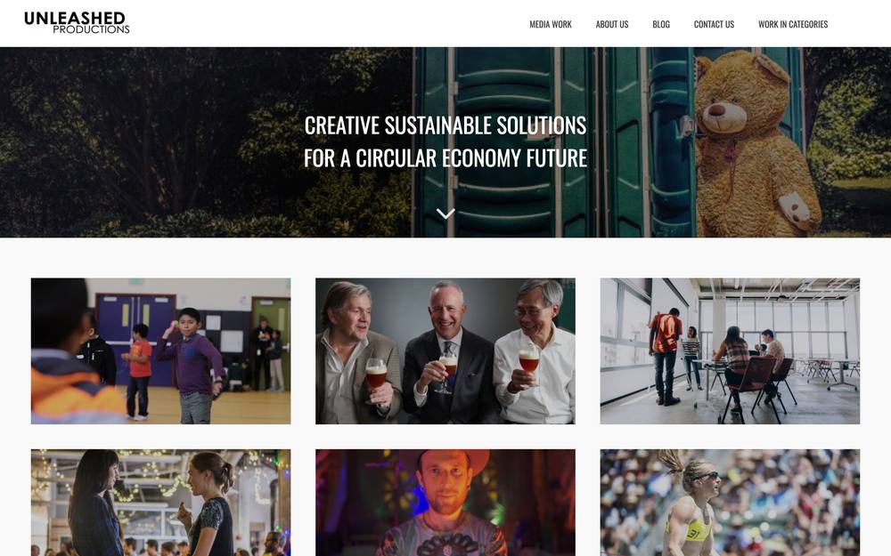 Unleashed Productions website preview