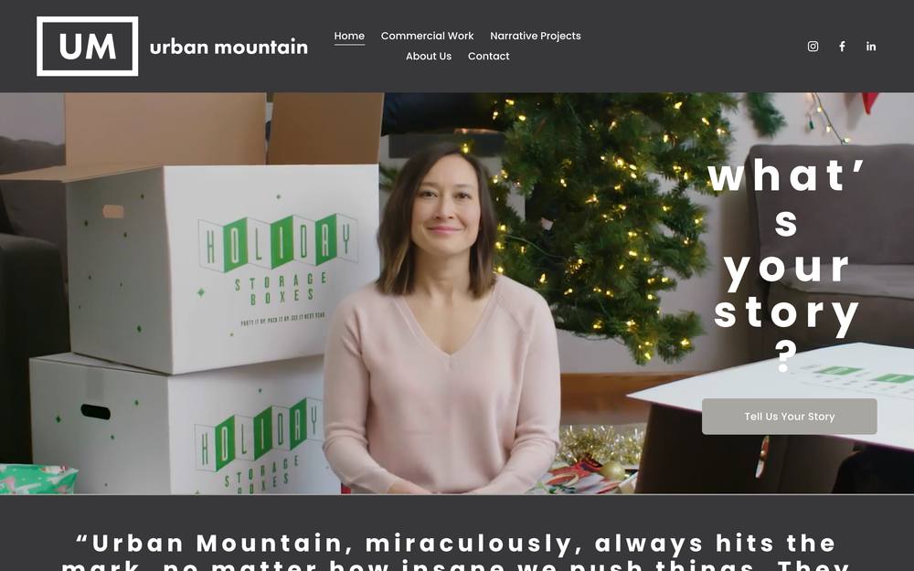 Urban Mountain website preview