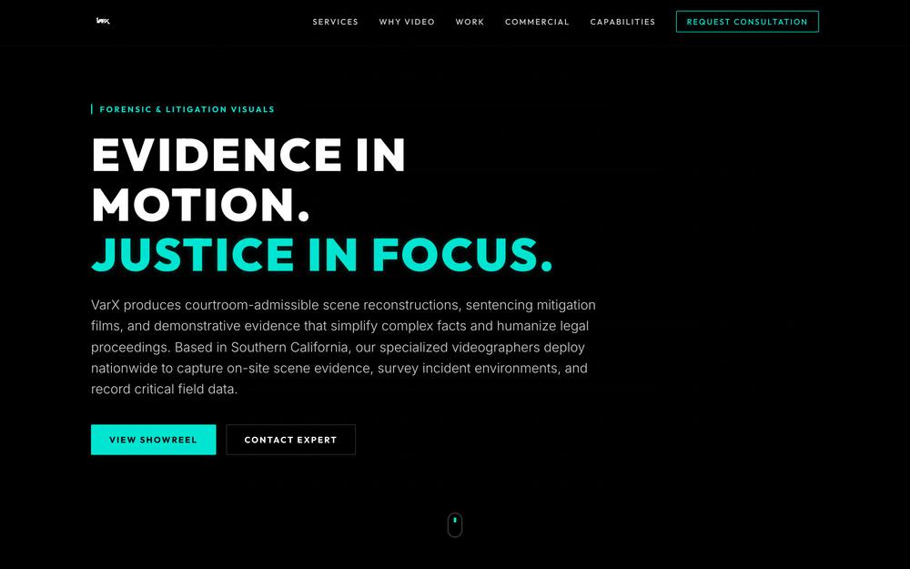 Varx Marketing website preview