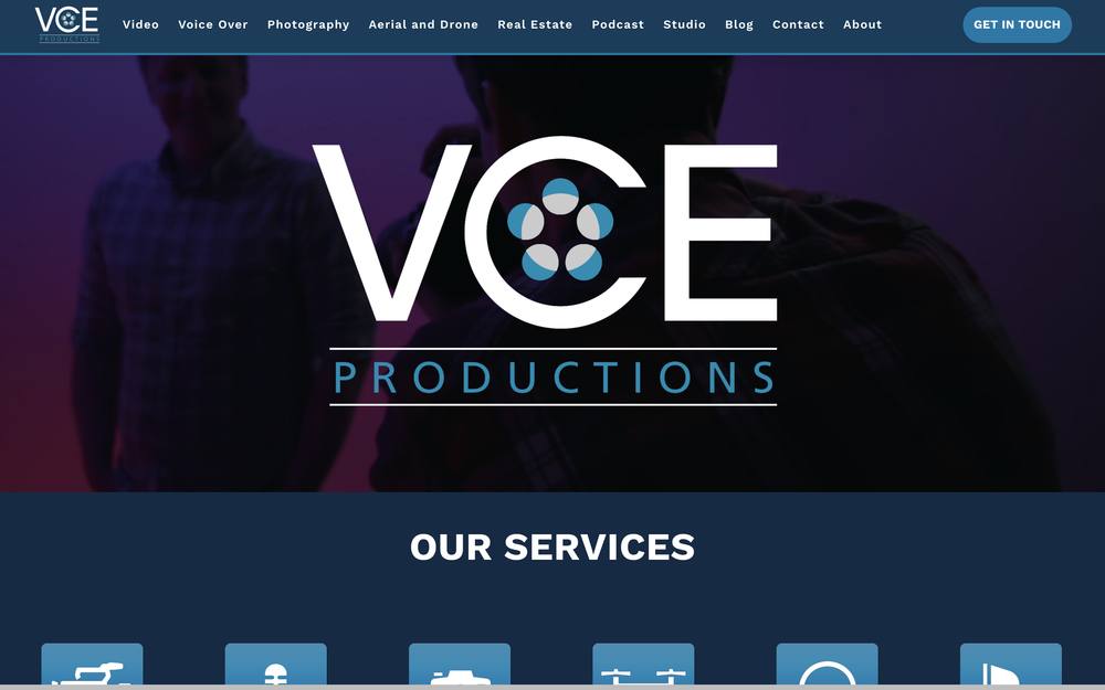 VCE Productions website preview
