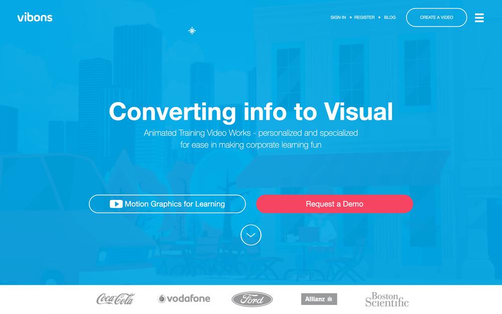 Vibons website preview