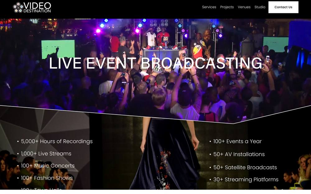 Video Destination website preview