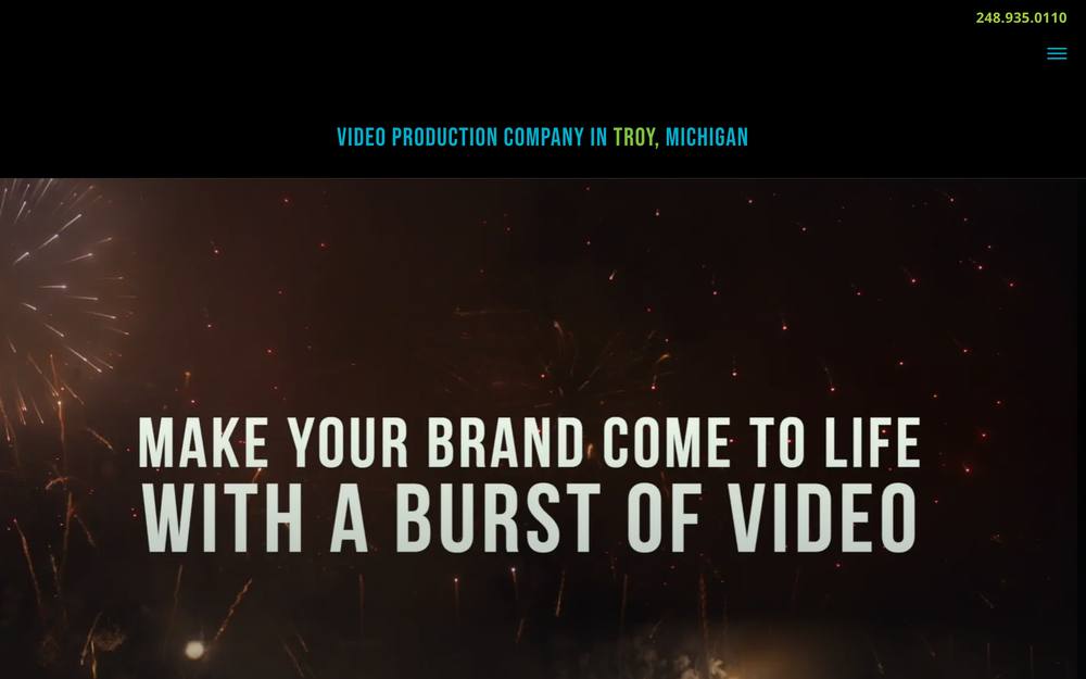 Videoburst website preview